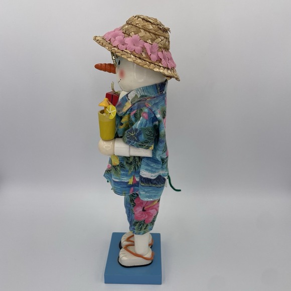 Nutcracker Snowman Beach Bum- Hawaiian Shirt, Hat, Present, Drink, Sunglasses - Picture 2 of 10